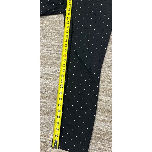 Gap Signature Skinny Black White Polka Dot Stretch Skinny Ankle Pants Size 10 - Picture 3 of 9